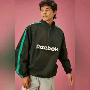 NEW Reebok x F21 Graphic Anorak Quarter Zip Jacket Gorpcore Streetwear Outerwear